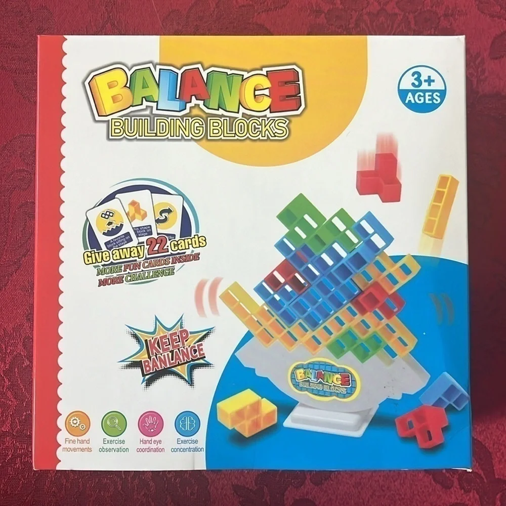Brand New 48-Piece Kids Tetra Tower Game Balance Stacking Building Blocks Toy